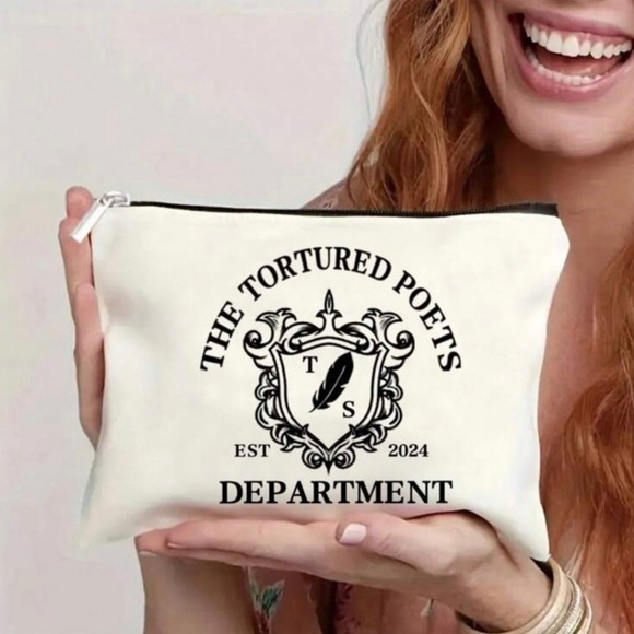Taylor Swift The Tortured Poets Department Cosmetic Bag - Picture 1 of 4
